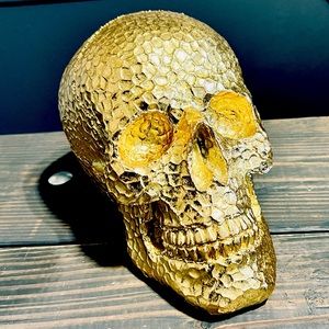 Metallic Gold Skull